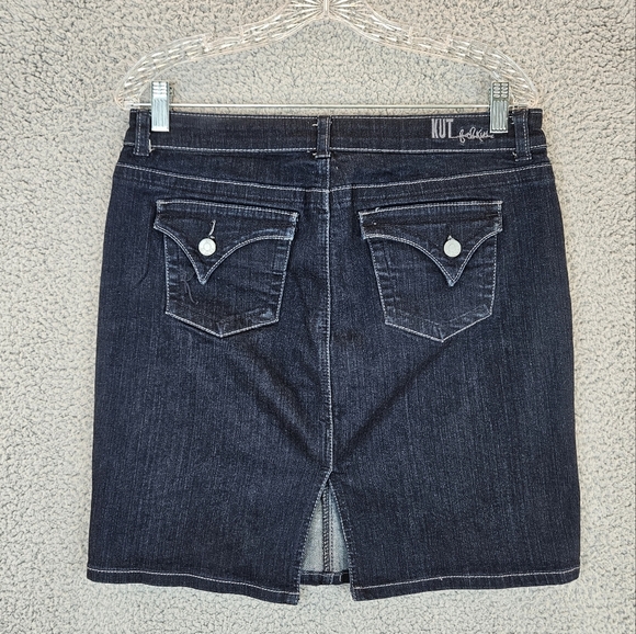 Kut From The Kloth Dark Blue Denim, Jean Skirt Sz 8. - Picture 6 of 10